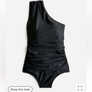 J CREW NWT Ruched one-shoulder one-piece